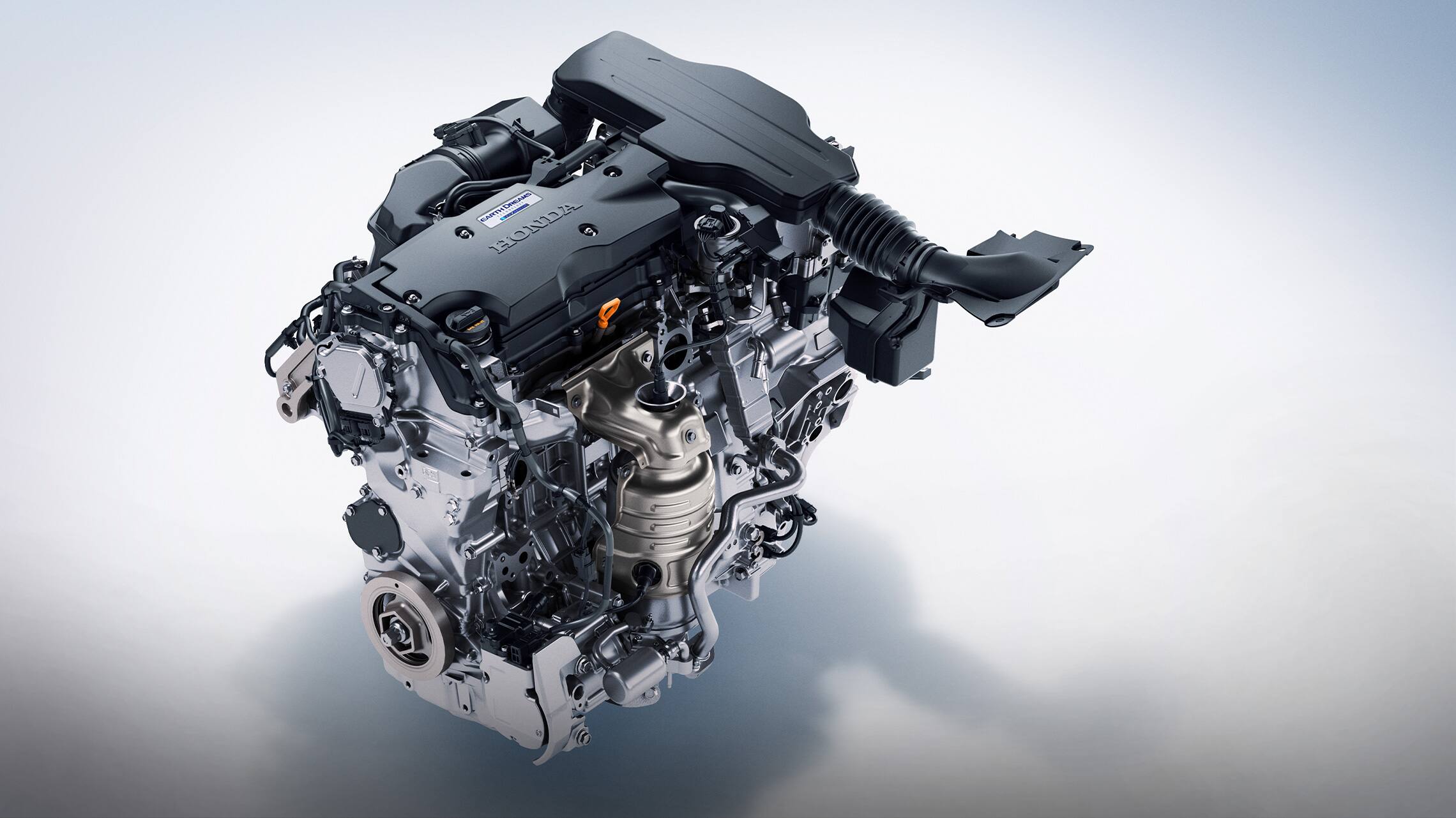 Hybrid engine detail in the 2021 Honda Accord Hybrid.